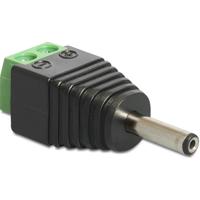 Delock 65434 DC (stroom) Adapter [1x DC-bus 3,5 - 1x 2-polig] Zwart, Groen, Zilver - thumbnail