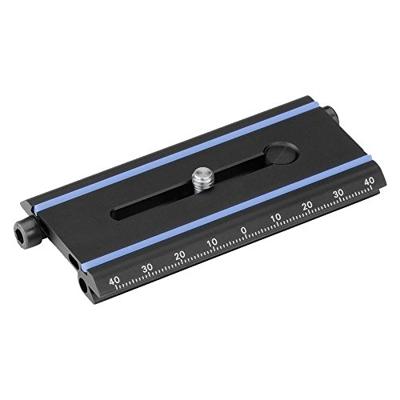Cullmann 40384 - plaat met nauwkeurige schaal voor statief (90 mm, schroefdraad 1/4 inch), zwart