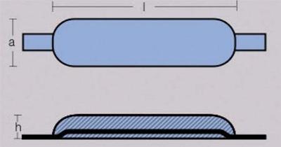 TEN00302 - ZINK OVALE ANODE 300X25X5MM 1,8KG