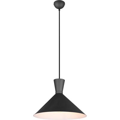 Moderne LED Hanglamp - E27 Fitting - Mat Zwart - Ø35cm Aluminium
