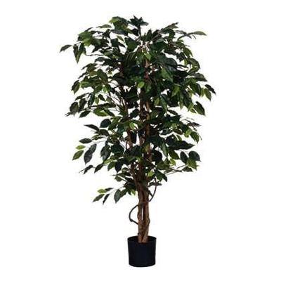 Kunstplant mica ficus groen in pot