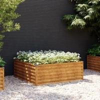 VidaXL Plantenbak verhoogd 100x100x36 cm cortenstaal - thumbnail