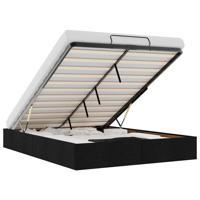 Bedframe zonder matras 140x200 cm stof zwart - thumbnail