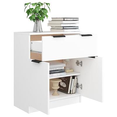 Dressoir 60x30x70 cm bewerkt hout wit