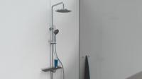 SCHÜTTE regendoucheset met plateau aquastar antraciet-chroomkleurig - thumbnail