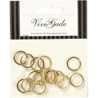 Vivi Gade Splitring, d 15 mm, verguld, 15 stuk/ 1 doos - thumbnail