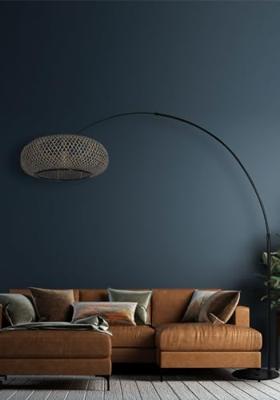 Steinhauer Vloerlamp Sparkled light bamboe zwart