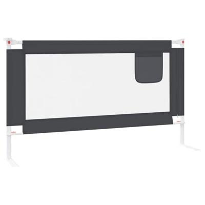 VidaXL Bedhekje peuter 140x25 cm stof donkergrijs