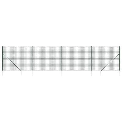 VidaXL Draadgaashek met grondankers 2x10 m groen VidaXL Draadgaashek met grondankers 2x10 m groen