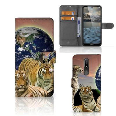 Nokia 2.4 | Telefoonhoesje | Met pasjeshouder | Roofdieren