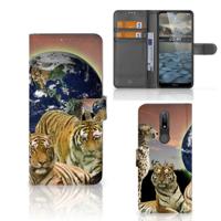 Nokia 2.4 | Telefoonhoesje | Met pasjeshouder | Roofdieren - thumbnail