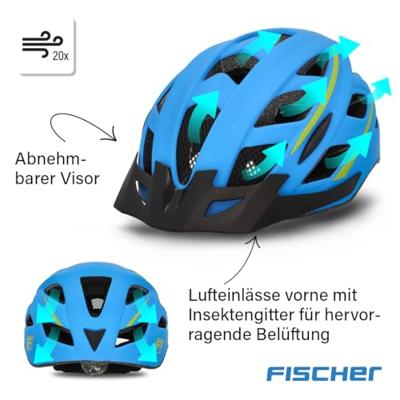 FISCHER FAHRRAD Urban Montis Fietshelm Blauw Confectiemaat: S/M Hoofdomvang: 52-59 cm