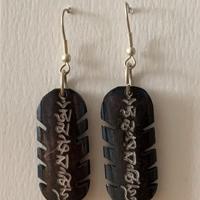 Oorhangers met Mantra OMPH Zwart (5 x 1,4 cm) - thumbnail