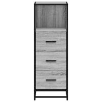 Badkamerkast 35x37,5x100cm bewerkt hout grijs sonoma eikenkleur - thumbnail