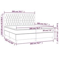 Boxspring met matras stof taupe 200x200 cm - thumbnail