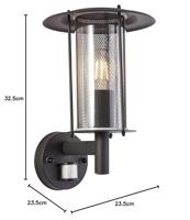 Brilliant Zwarte buitenlampDetroit met sensor - 96463/76 - thumbnail