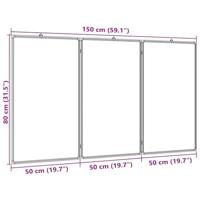 Whiteboard magnetisch inklapbaar 150x80x1,7 cm aluminium - thumbnail