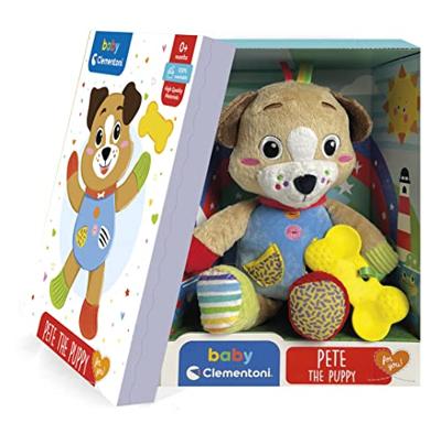 Clementoni baby pluchen knuffel pete de puppy