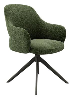 LABEL51 Draaibare Eetkamerstoel 'Bern' Bouclé, kleur Forest
