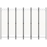 Kamerscherm met 6 panelen 240x180 cm wit - thumbnail