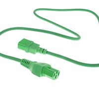 ACT AK5306 Netsnoer Stroomkabel C14 - C15 | Groen | 1,2 meter - thumbnail
