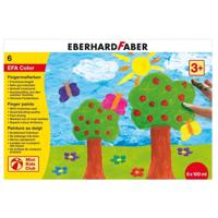 Vingerverf Eberhard Faber 6x100ml geel/rood/blauw/groen/wit/zwart - thumbnail