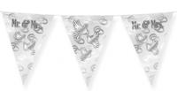 Folie Bruiloft Vlaggenlijn - Mr. & Mrs. - thumbnail