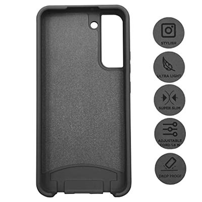 Høyde - Samsung Galaxy S22 Plus - Telefoonhoes met koord - Zwart Høyde - Samsung Galaxy S22 Plus - Telefoonhoes met koord - Zwart