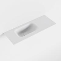 MONDIAZ EDEN Talc solid surface inleg wastafel voor toiletmeubel 60cm. Positie wasbak links - thumbnail