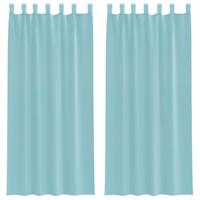 Gordijnen voile met lussen 2 st 140x245 cm turkoois - thumbnail