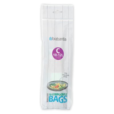 Brabantia PerfectFit Afvalzak Code C 10-12L 10 Stuks Brabantia PerfectFit Afvalzak Code C 10-12L 10 Stuks