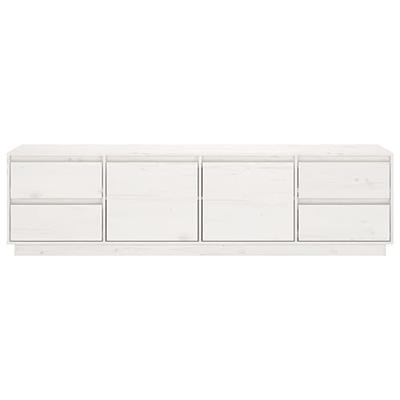 Tv-meubel 176x37x47,5 cm massief grenenhout wit