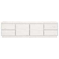Tv-meubel 176x37x47,5 cm massief grenenhout wit - thumbnail