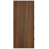 Dressoir met 4 lades 60x30,5x71 cm bruineiken - thumbnail