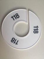 Maatring 11 cm wit/zwart 118 - thumbnail