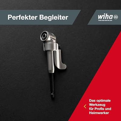 Wiha Haakse schroevendraaier met bithouder magnetisch 1/4" opzetstuk