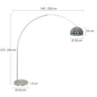 Steinhauer Vloerlamp Sparkled light 9879 staal kap kunststof grijs - thumbnail