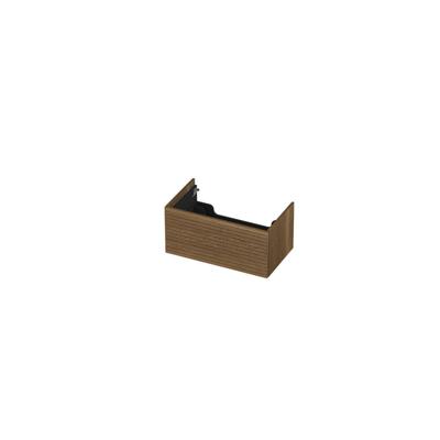 INK - Onderkast 1 Lade Push 2 Open Horizontaal Gefreesd Bestaande Uit - 800x450x376 Mm - Massief Eiken Aqua