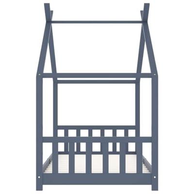 Kinderbedframe massief grenenhout grijs 90x200 cm Kinderbedframe massief grenenhout grijs 90x200 cm