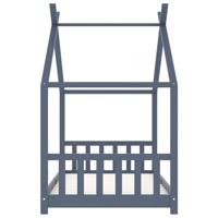 Kinderbedframe massief grenenhout grijs 90x200 cm - thumbnail