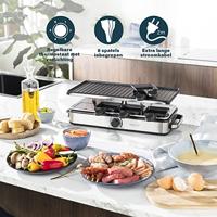 Princess 162645 Raclette 8 Grill Deluxe Zwart/RVS - thumbnail