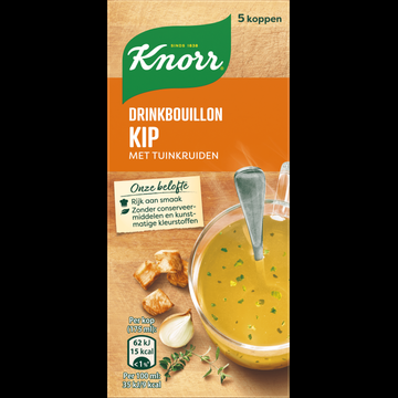Knorr Drinkbouillon Kip met Tuinkruiden 5 x 6,1 g bij Jumbo