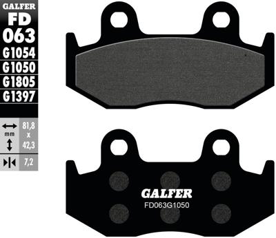 GALFER remblokken "fd063" brake pad fd063 g1050 organic