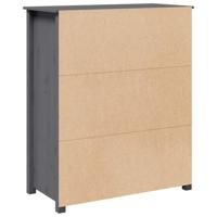 Hoge kast 83x41,5x100 cm massief grenenhout grijs - thumbnail