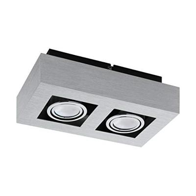 Eglo Led plafondspotLoke 1 2-lichts led metaalgrijs - 91353