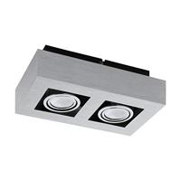 Eglo Led plafondspotLoke 1 2-lichts led metaalgrijs - 91353 - thumbnail