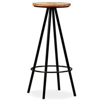 Barkrukken 4 st massief gerecycled hout - thumbnail