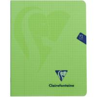 Clairefontaine schrift mimesys voor ft A5, 72 bladzijden, kaft in PP, geruit 5 mm, geassorteerde kleuren - thumbnail