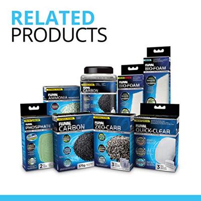 Fluval Actief koolfilterinzetstuk, geschikt voor zoet- en zeewateraquaria, 3 x 100 g
