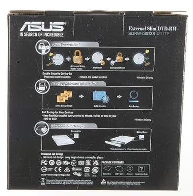 Asus SDRW-08D2S Externe DVD-brander Retail USB-A 2.0 Wit